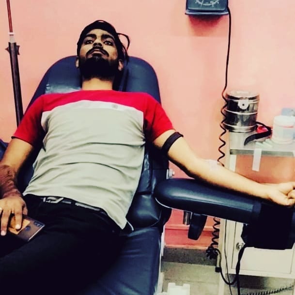 Kesari Foundation donor during blood donation
